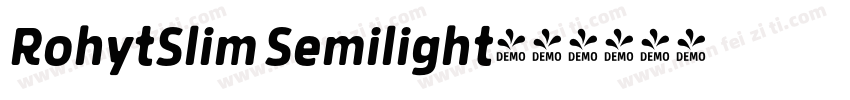 RohytSlim Semilight字体转换